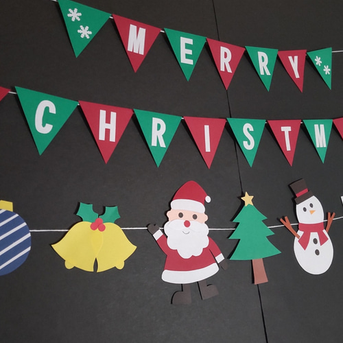 送料無料》壁面飾り クリスマス ガーランド その他アート minimini