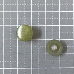 レトロ サークル 円形 ボタン グリーン 11mm 46個セット au-176 3枚目の画像