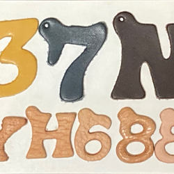 レザークラフト　デコパーツ　数字　アルファベット 3枚目の画像