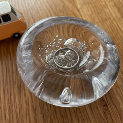 送料無料♪ リングピロー　【クリア】ガラス製 ハンドメイド 指輪 アクセサリートレイ 手作り 1枚目の画像