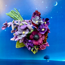 布花Corsage bouquet moderne violet inS 2枚目の画像