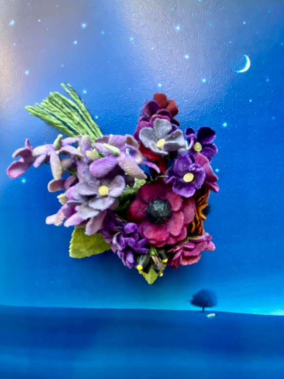 布花Corsage bouquet moderne violet inS 2枚目の画像