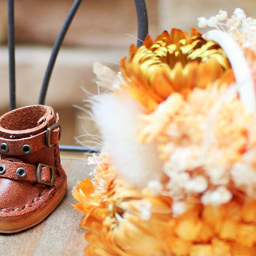 ☆ミディ 靴 エンジニアブーツ 茶色 ブラウン ☆ ミディブライス