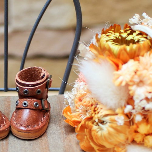 ☆ミディ 靴 エンジニアブーツ 茶色 ブラウン ☆ ミディブライス