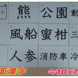 【新品】漢字カード８０枚（１文字、２文字、３文字)絵入ラミネート加工収納袋付 2枚目の画像