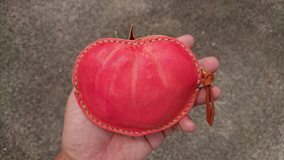 トマトのミニポーチ 2枚目の画像