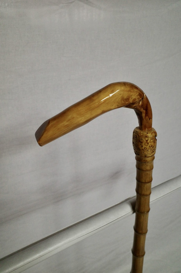 根鞭 ステッキ 竹 杖 アンティーク ねぶち 曲がり竹 【公式通販】