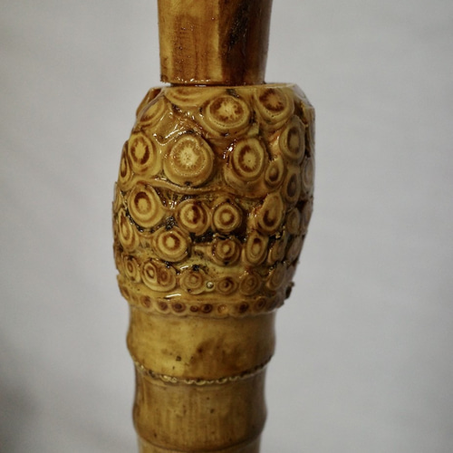 竹杖 ステッキ12 竹根鞭細工 漆塗 ねぶち 希少 国産 破竹根付