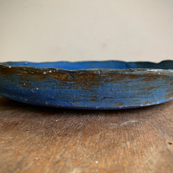 青い浅鉢中皿4 20cm 2枚目の画像