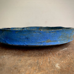 青い浅鉢中皿2 20cm 2枚目の画像