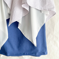 ラッピングタイトスカート　ホワイト×ブルー　SK3-4 14枚目の画像