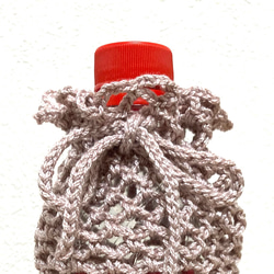玉編みが可愛いペットボトルカバー 4枚目の画像
