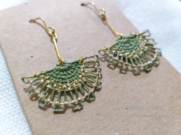 ❁ バリ島 よりお届けします ❁ ニャンドゥティピアス イヤリング 刺繍 