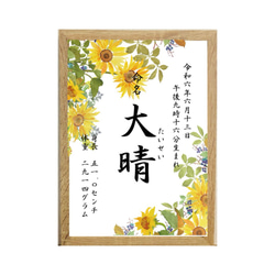 選べる12種！世界に一つだけの命名書 雑貨・その他 Leliena 通常