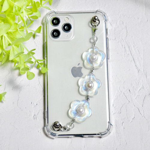 オーロララメフラワーのキーリングハンガー スマホケース iPhoneケース