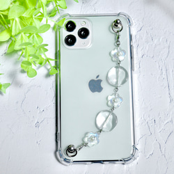 オーロララメフラワーのキーリングハンガー スマホケース iPhoneケース