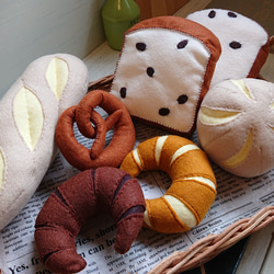 受注製作】フェルト ままごと パン屋さんセットC おもちゃ・人形