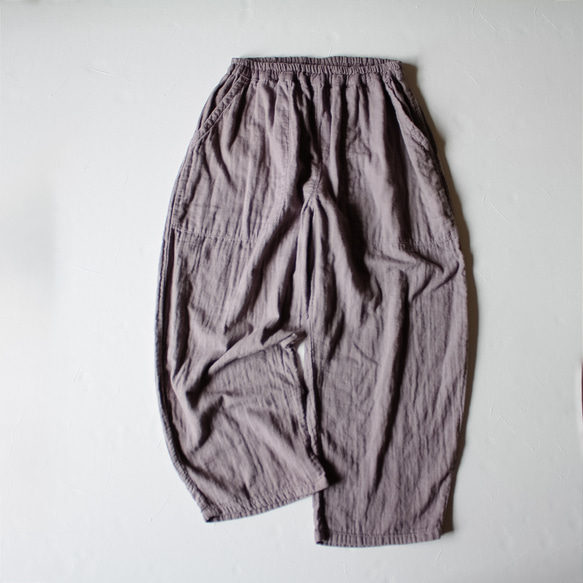 旅帰り / 淡藤色 草木染ガーゼパンツ 7枚目の画像