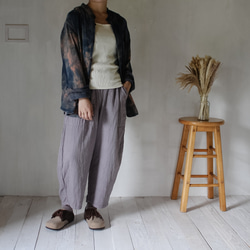 旅帰り / 淡藤色 草木染ガーゼパンツ 5枚目の画像