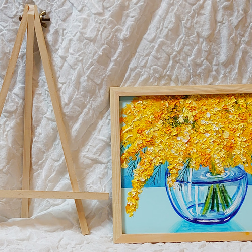 油絵 絵画 【ミモザの花】 絵画 HR 通販 14273427|Creema 油絵 絵画 【ミモザの花】 絵画 HR 通販 14273427|Creema
