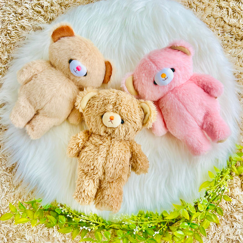 ふわふわ♡にっこりくまちゃん【ベージュ】※受注制作 ぬいぐるみ