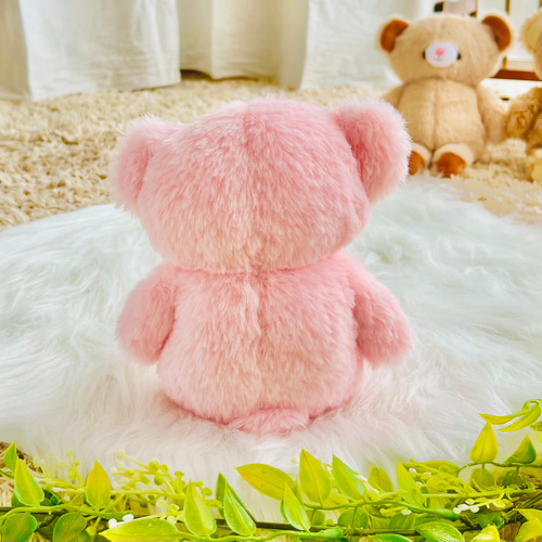 ふわふわ♡にっこりくまちゃん【ピンク】※受注制作 ぬいぐるみ