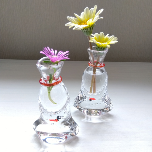 金魚の一輪挿し 赤 一輪挿し・花瓶・花器 KJ's Glass 通販 金魚の一輪挿し 赤 一輪挿し・花瓶・花器 KJ's Glass 通販