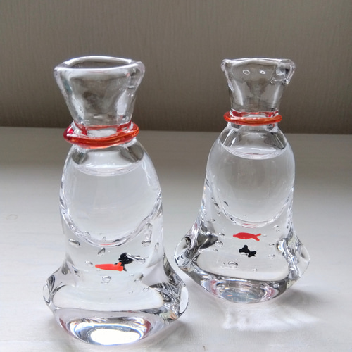 金魚の一輪挿し 中サイズ 赤 一輪挿し・花瓶・花器 KJ's Glass 通販