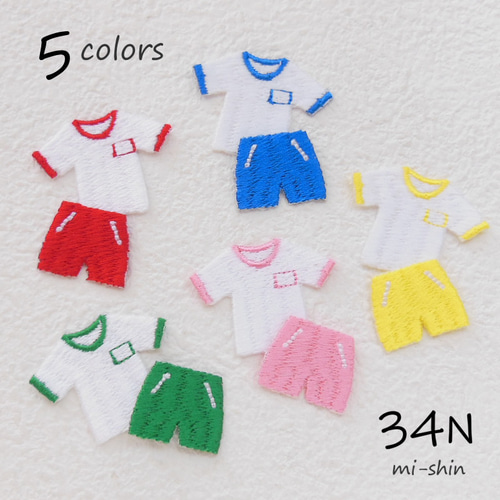 体操着ワッペン（半袖＆半ズボン 2点セット） 体操服袋・お着替え袋