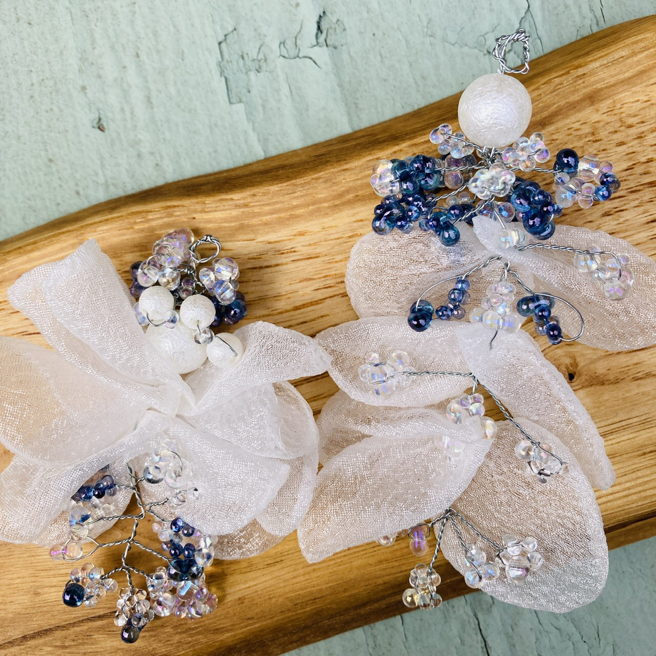 【primrose Blueイヤリング*･゜ﾟ･*:】青　ブルー　ウエディング　ブライダル　　結婚式414 4,293円