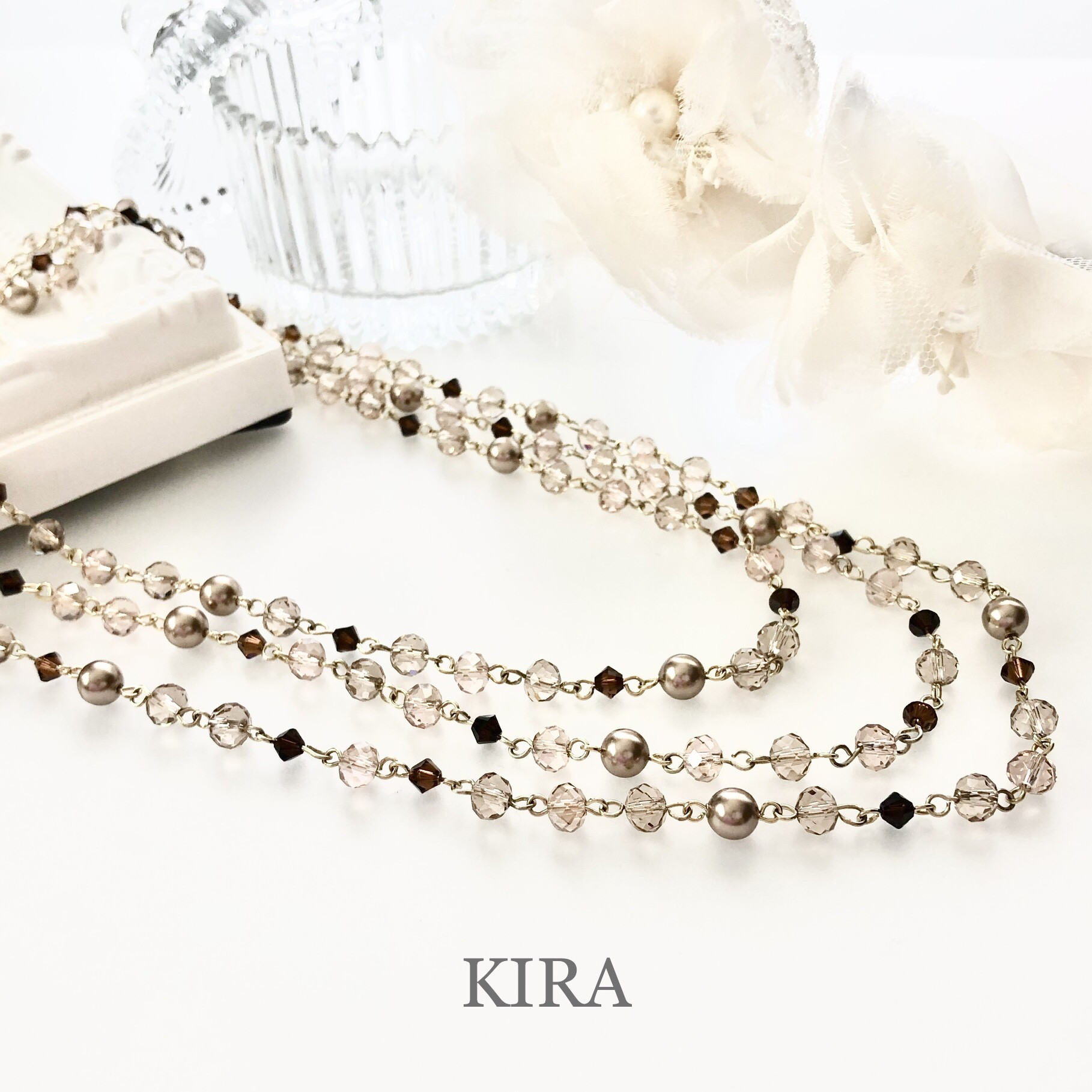 シャンジェ・ネックレス✨取り外しアレンジ可能✨6〜8way✨【オプション】留め具変更&メガネ留め✨【ゴールド】