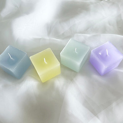 cube candle*キャンドル*アロマキャンドル*4個セット* 2枚目の画像