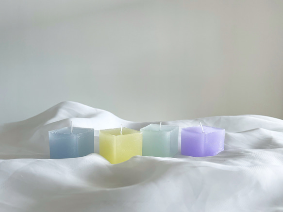 cube candle*キャンドル*アロマキャンドル*4個セット* 1枚目の画像