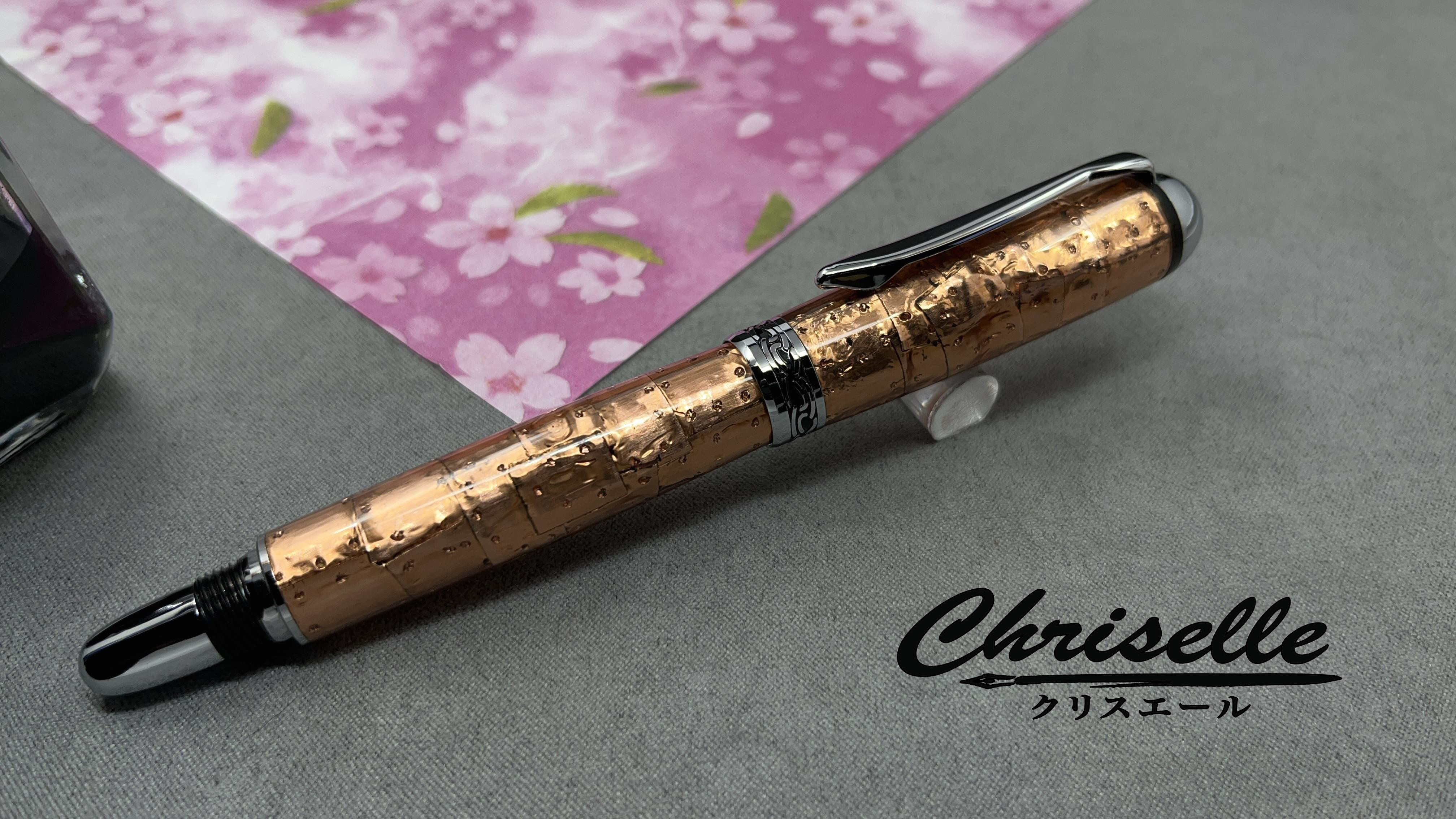 銅プレートを磨いたペン！