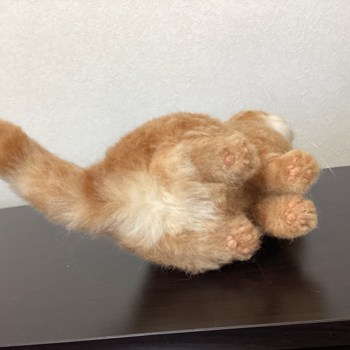 羊毛フェルト ミニねこ 茶トラ 羊毛フェルト haluhalu 通販 14274828