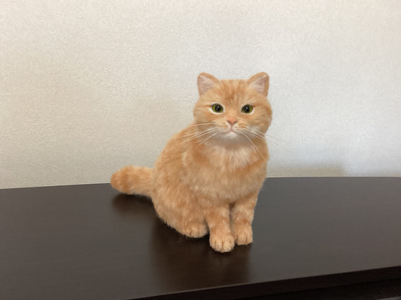 茶トラ 長毛 羊毛フェルト ハンドメイド サンプルページ 羊毛フェルト サンプルページ 茶トラ 猫ちゃん 羊毛フェルト