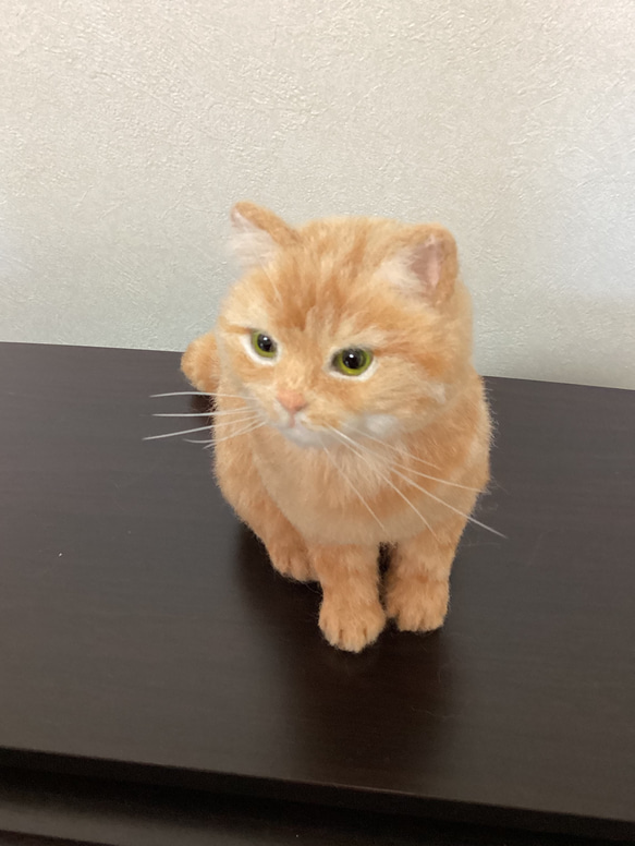 羊毛フェルト　ミニねこ　茶トラ 9枚目の画像