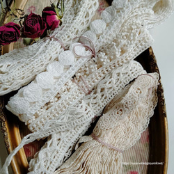 アンティーク・レースセット 長さ合計 15m70cm分 レース キャラメル