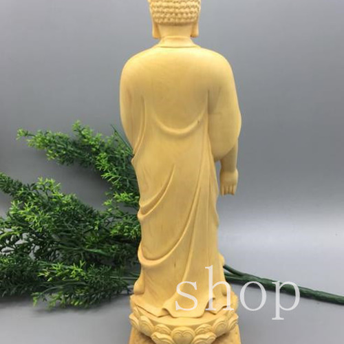 極上の木彫】大日如来 釈迦如来像 高級天然ツゲ木彫り釈迦牟尼仏