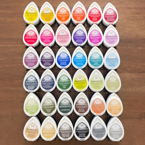 速乾性スタンプ台】ツキネコ メメント 全36色から1個選べる インク