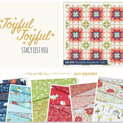 「Joyful Joyfulシリーズ」　modaカットクロス2枚セット（Stacy Iest Hsu）クリスマス 4枚目の画像