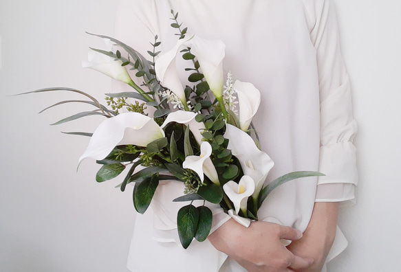 アーティフィシャルフラワーブーケ　造花ブーケ　ウェディングブーケ アーティフィシャルフラワーブーケ ウェディングブーケ クラッチ