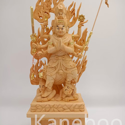 仏教工芸品　木彫仏像　最高級品　仏師手仕上げ品　大元帥明王立像 9ca58d099b274461545dd30bb29227