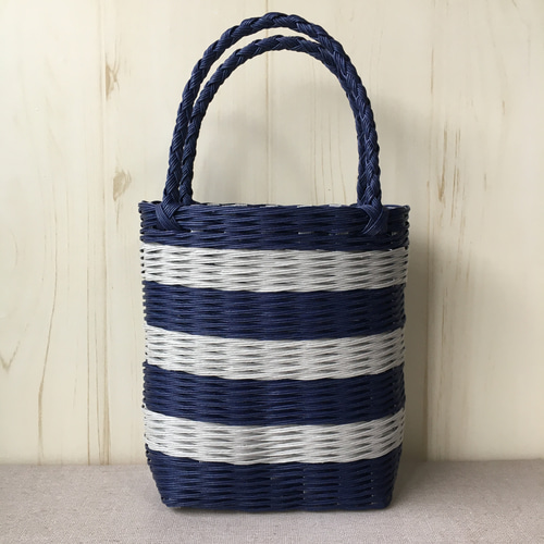 送料無料】クラフトバンド「ちょっとそこまで」かごバッグ ボーダー