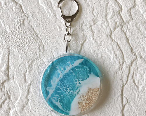 海塗りレジン❤大きめホヌとヒトデのアクセサリートレイ小物置き❤ 海塗りレジン❤大きめホヌとヒトデのアクセサリートレイ小物置き