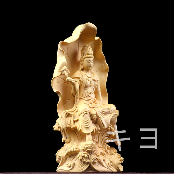 Y2293-2 高級彫刻 観音像 置物 細密彫刻 総重量365.7g　ten Y2293-2 高級彫刻 観音像 置物 細密彫刻 総重量365.7g ten