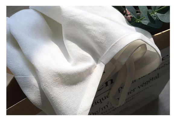 オプションのXLサイズ Vネック女性用リネンコットンキャミソール スリングの調節可能な長さ 6枚目の画像