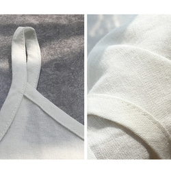 オプションのXLサイズ Vネック女性用リネンコットンキャミソール スリングの調節可能な長さ 7枚目の画像