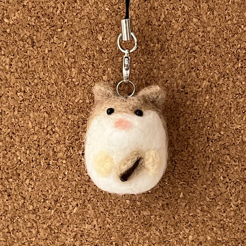 羊毛フェルト マスコット ハムスター キーホルダー ストラップ