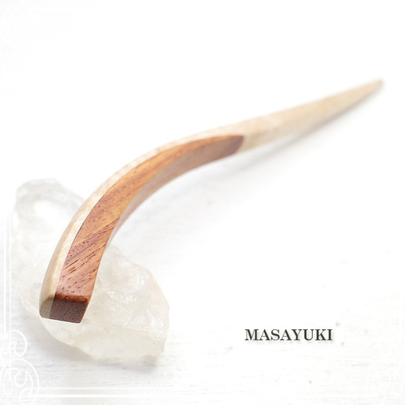 MASAYUKI 木製髮夾-楓木 / Karin-de-106-my-44 第5張的照片